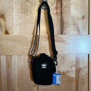 NWT Adidas Originals National Festival Crossbody Bag Black Adjustable Logo Strap